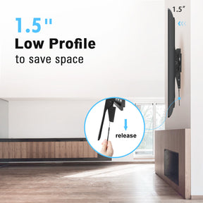 tilt TV mount with 1.5'' low profile