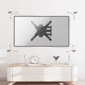 wall mount for TV levels the TV after installation