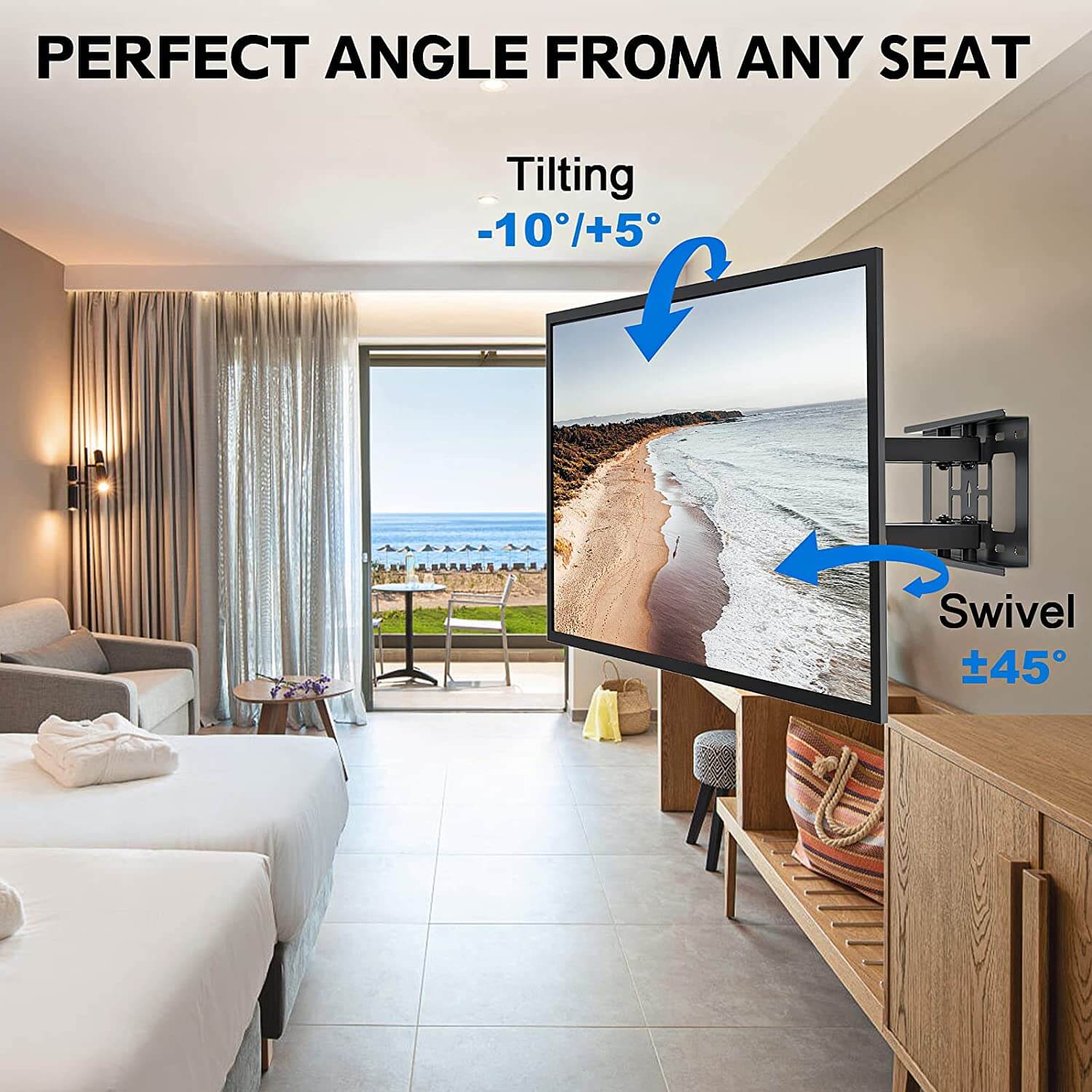 75 inch TV wall mount in the living room