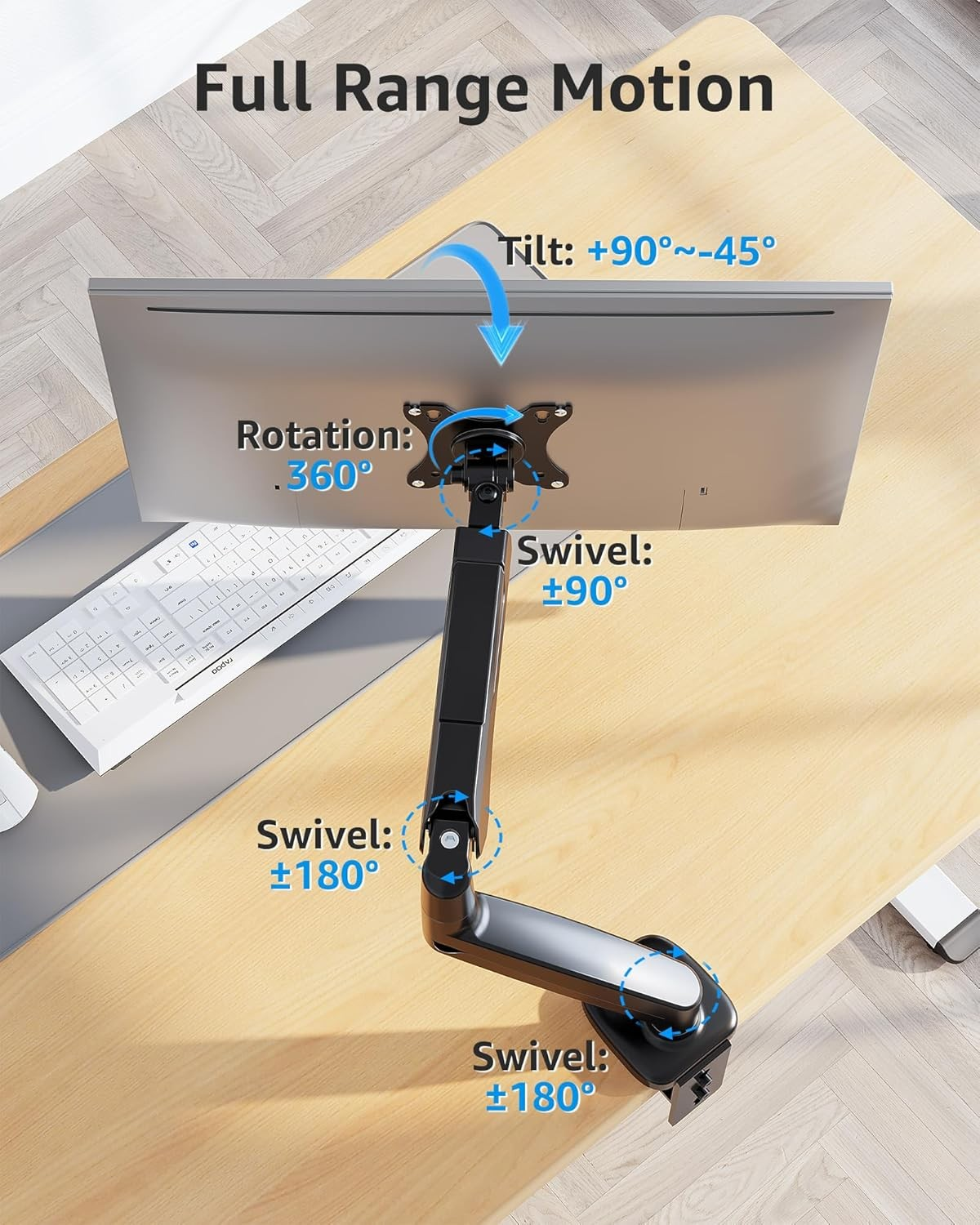 View Free Single Monitor Desk Mount for 13''-32'' Monitors VF0004