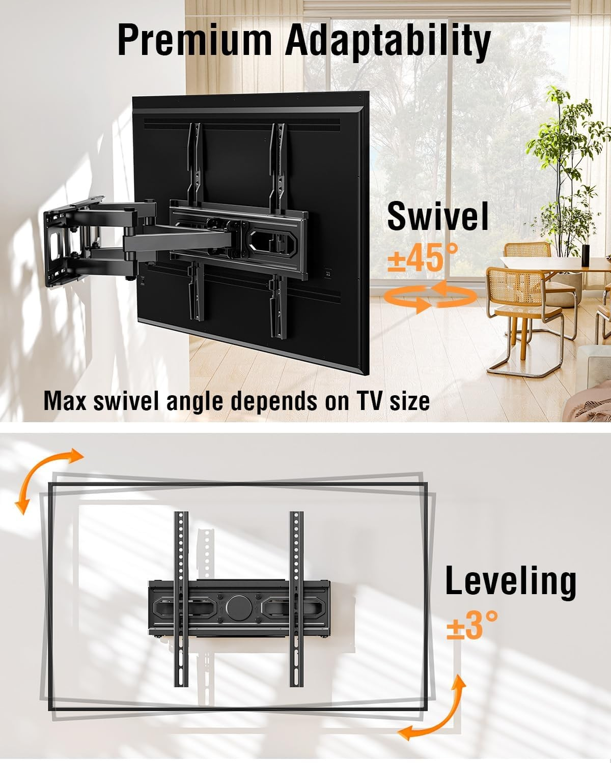 View Free Full Motion TV Wall Mount for 26''-65'' TVs VF0010