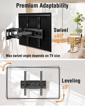 View Free Full Motion TV Wall Mount for 26''-65'' TVs VF0010